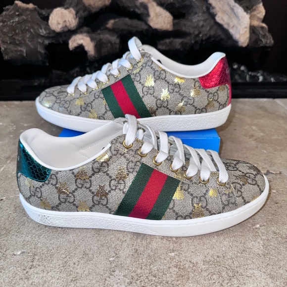 Authentic GUCCI Ace Supreme Sneakers with Bees - Size 7 (US) - Picture 7 of 11